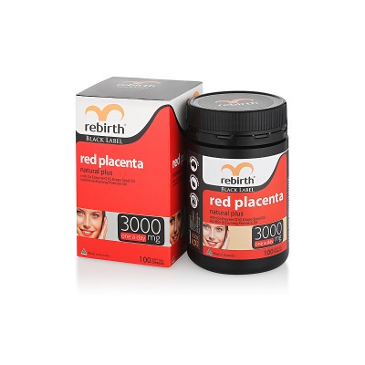 Rebirth Black Label Red Placenta Natural Plus 3000mg 100 Capsules (RK01) Rebirth Black Label Red Placenta Natural Plus 3000mg 100 Capsules (RK01)