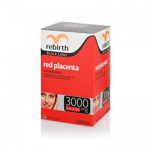 Rebirth Black Label Red Placenta Natural Plus 3000mg 100 Capsules (RK01) Rebirth Black Label Red Placenta Natural Plus 3000mg 100 Capsules (RK01)