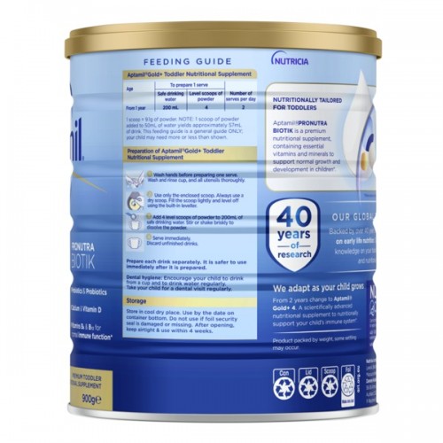 Aptamil Gold+ 3 Toddler Nutritional Supplement From 1 Year 900g Aptamil Gold+ 3 Toddler Nutritional Supplement From 1 Year 900g