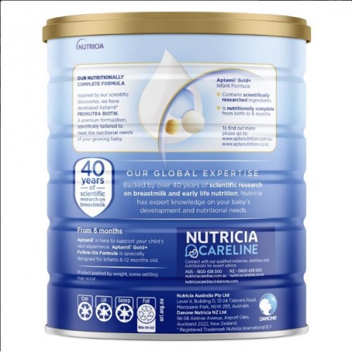 Aptamil Gold+ 1 Baby Infant Formula From Birth to 6 Months 900g Aptamil Gold+ 1 Baby Infant Formula From Birth to 6 Months 900g